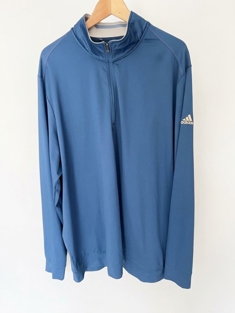 Adidas Blue 1/4 Zip Pullover, Men's Size 2XL - EUC